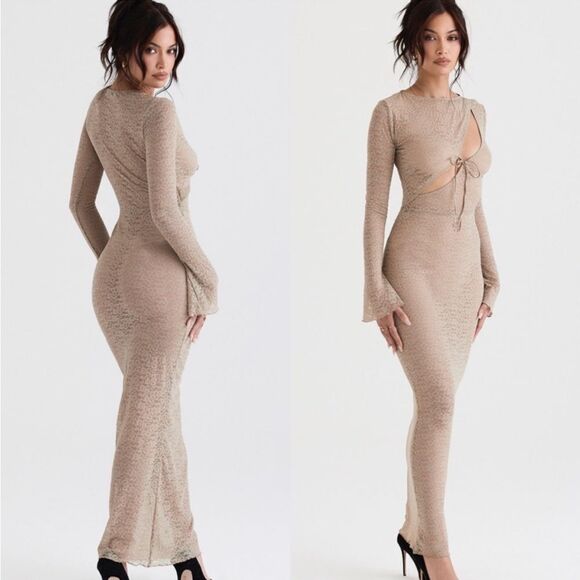 House of CB Giovanna Floral Lace Maxi Dress size Medium NWT - Picture 1 of 8